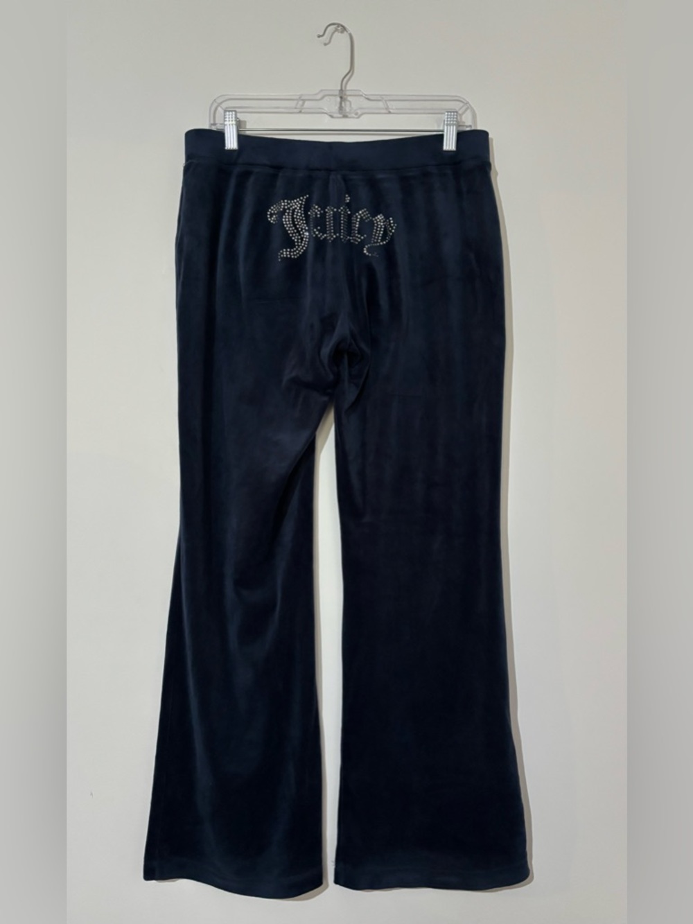 Juicy Couture Navy Blue Wide Leg Velvet Pants
